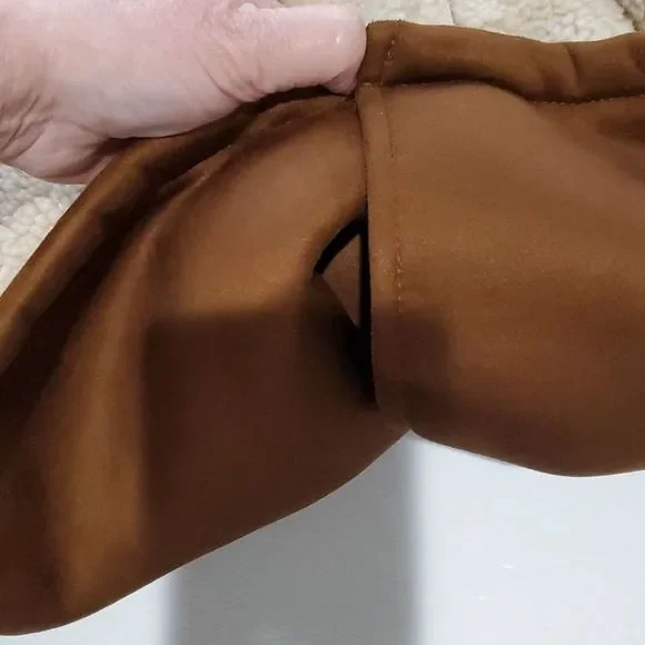 GUESS MENS FAUX-SHEARLING COGNAC OVERCOAT SIZE M NWOT-NEW WITHOUT TAGS - Picture 12 of 14